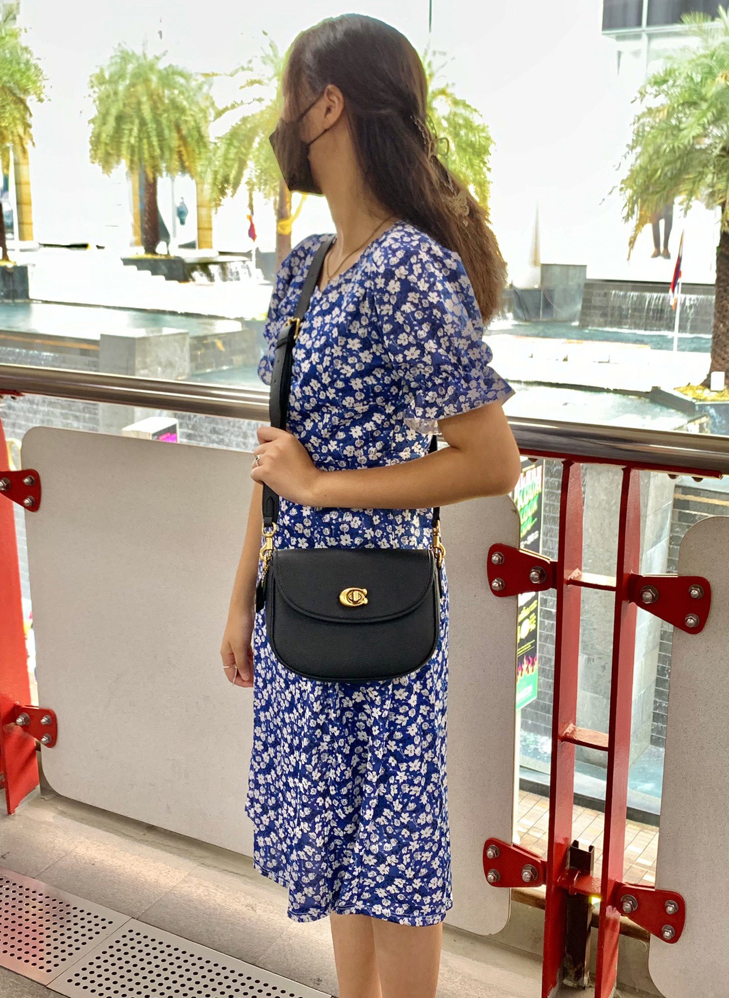 กระเป๋าสะพายไฮโซรุ่นใหม่ล่าสุดแบรนด์เนมโค้ช8.5 นิ้ว หนังแท้หนังแคนวาสมึ 7 สี COACH WILLOW SADDLE BAG ((CA093//094))
