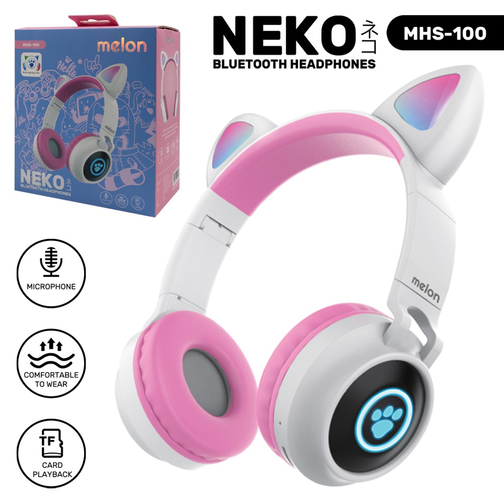 MHS-100 NEKO MELON BLUETOOTH HEADPHONE SKU-02048