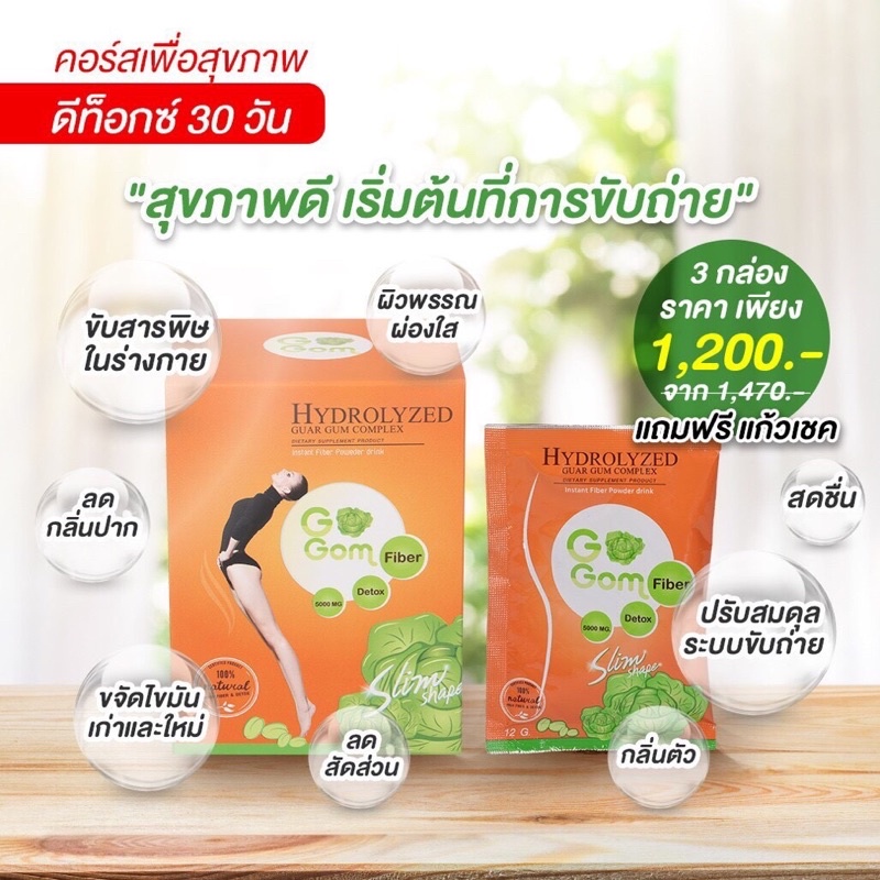 Gogom Fiber Detox โกกอม ไฟเบอร์ ดีท็อกซ์ 10 ซอง