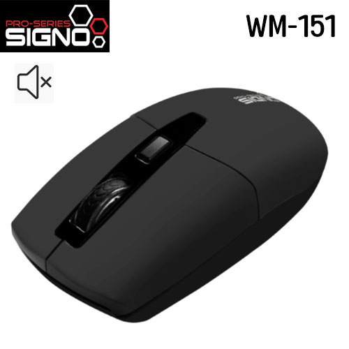 WM-151 SIGNO 10M. WIRELESS MOUSE ไร้เสียงคลิก MO-SI-WL-151XX
