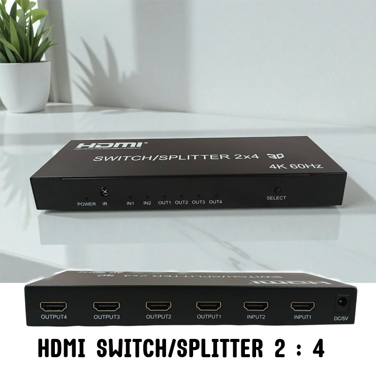 HDMI SPITTER 2 ออก 4 จอ+Audio 3D 1080P DA-GO-HM-PC024