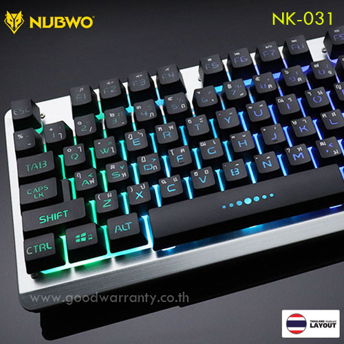 NUBWO NK031 NUBWO SAVIOR GAMING KEYBOARD RAINBOW 9LED MODES KB-UB-NW-NK31X