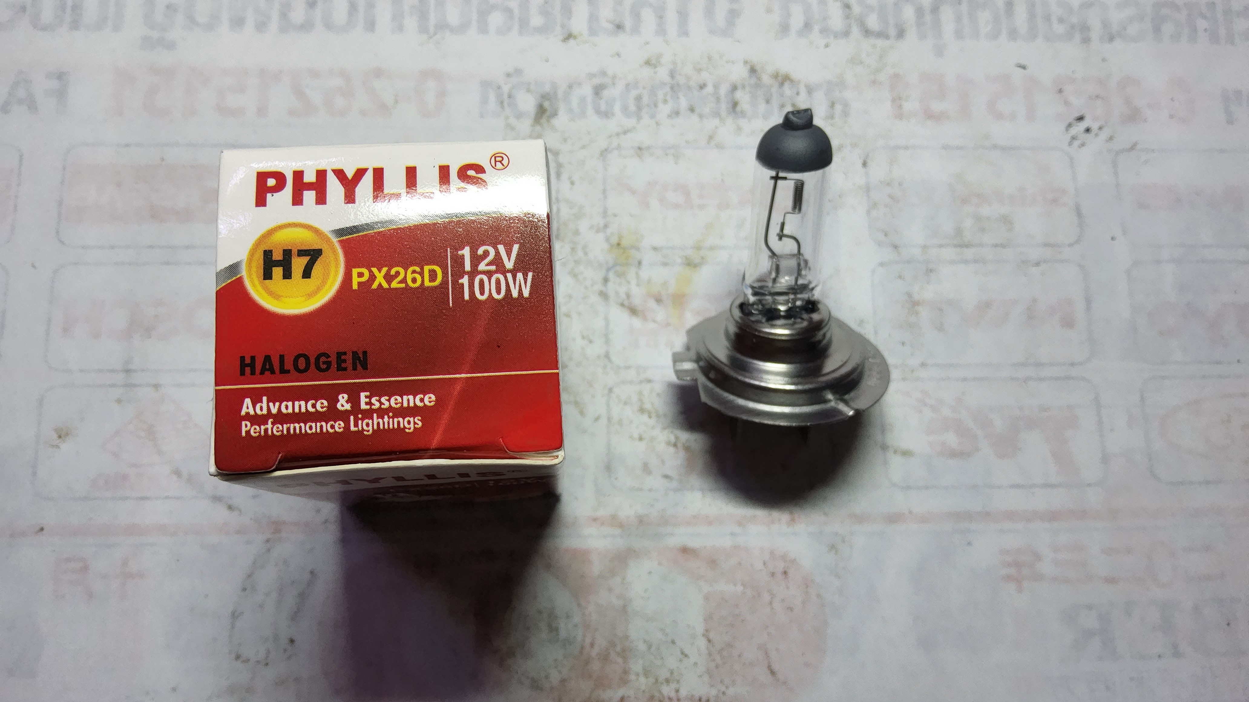 PHYLLIS หลอดไฟรถยนต์ H7 12V 100W หลอดไฟหน้า หลอดละ