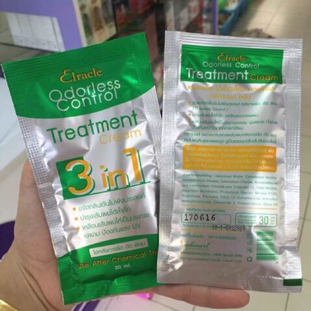 (ยกกล่อง 24ซอง) Elracle Odorless Control Treatment (Green Bio Super) กรีนไบโอ ซองสีเขียวทรีทเมนต์(