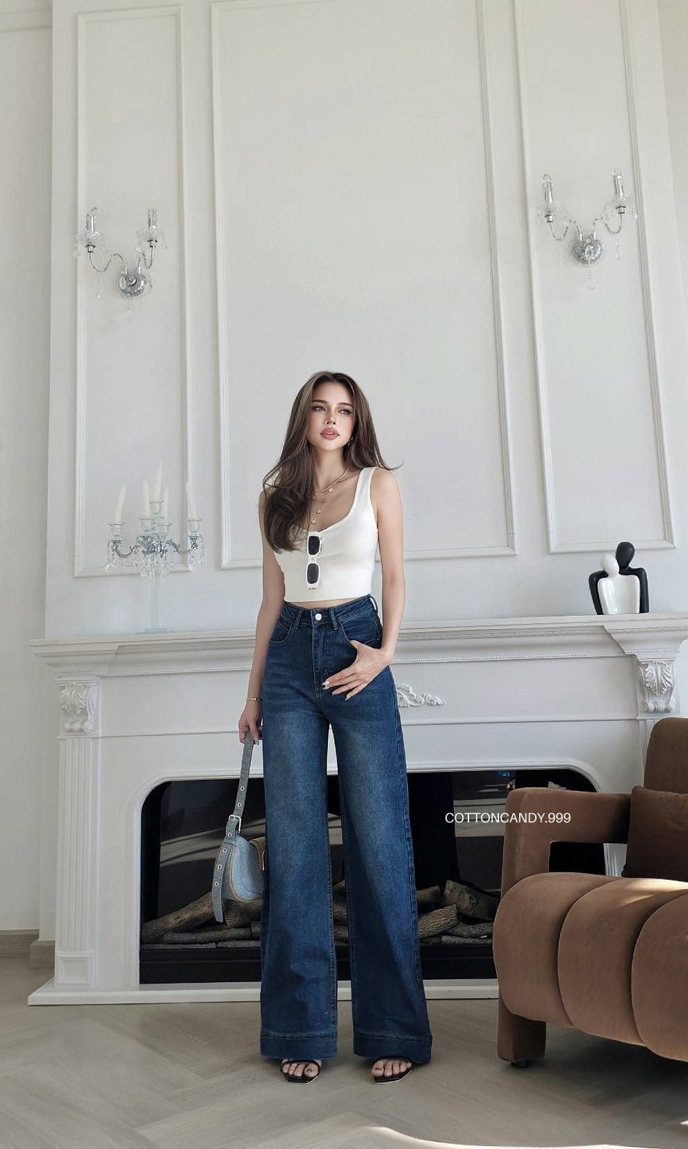 COTTONCANDY ยีนส์เกรดพรีเมี่ยมเท่านั้น เนื้อผ้ามีความยืดหยุ่นใส่สบายสุดๆ ฟอกสีสวย ลายเฟดสวย ใส่แล้วดูเพรียวสุดๆคร่าาาาา