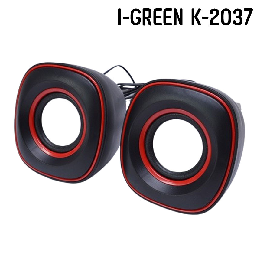 K-2037 I-GREEN mini SPEAKER USB/ 3w.x2RMS. SP-GE-20-2037X