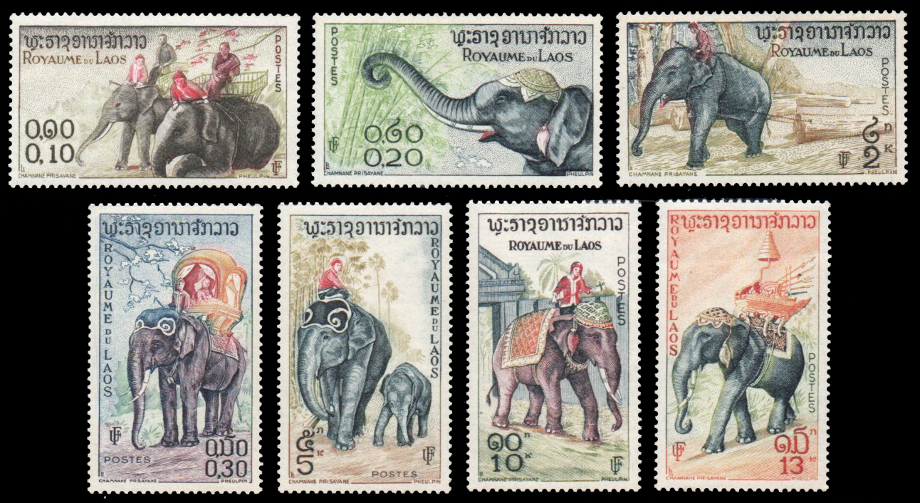 Laotian Elephants 1958