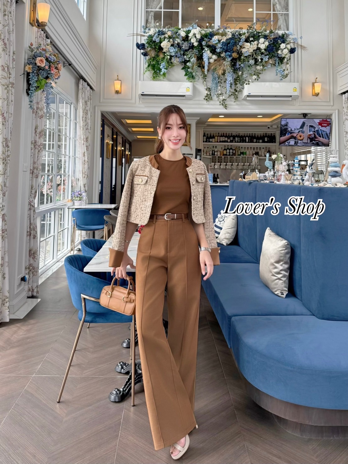 Teg : Lover’s Shop Detail : ลุคสาวเทสดีค่ะ Set 4ชิ้น (เสื้อคลุม+เสื้อแขนกุด+กางเกง+เข็มขัด) คุ้มสุดๆค้าาา ดีเทลเสื้อแขนยาวเนื้อผ้าทวิตทอลายในตัว มาพร้ามเสื้อกล้ามสีขาวผ้ายืดตามตัว แม็ทกับกางเกงขายาวทรงเอวสูงเนื้อผ้าสูทอัดกาว