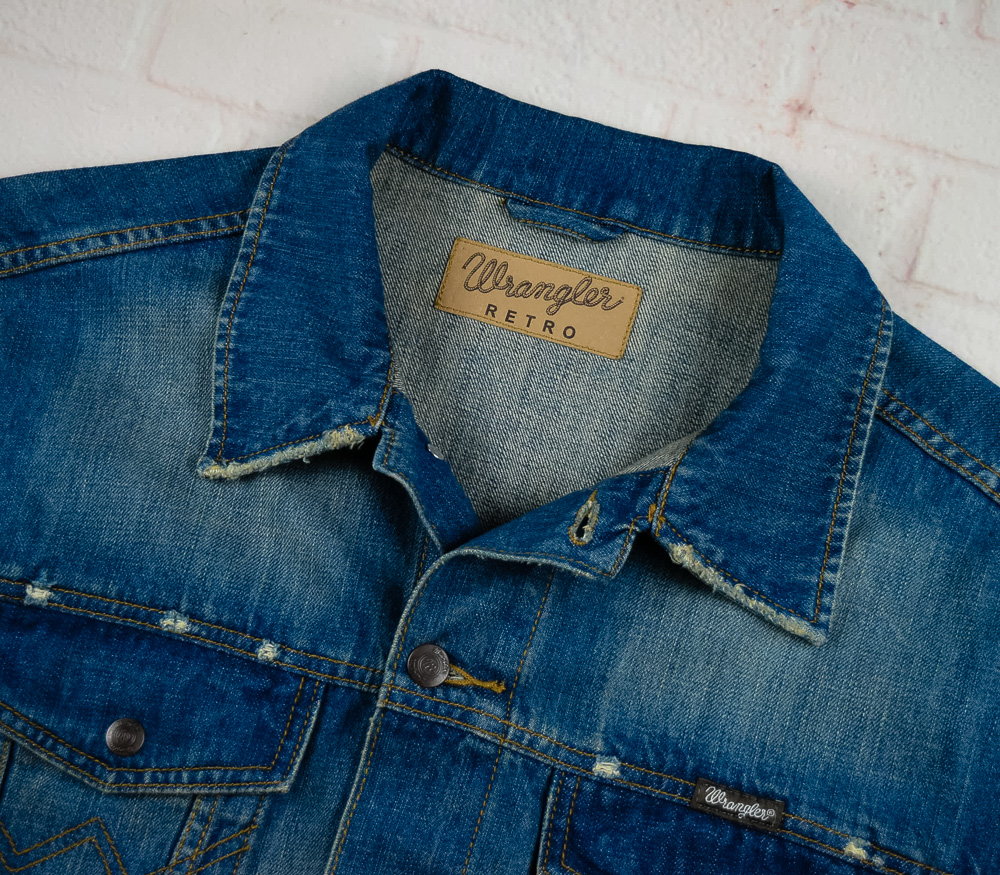 Wrangler®แท้ อกจริง 50 ไซส์ 4XL เสื้อยีนส์ เสื้อแจ็คเก็ตยีนส์ แรงเลอร์ ผู้ชาย สียีนส์ Made in BANGLADESHสวยๆ