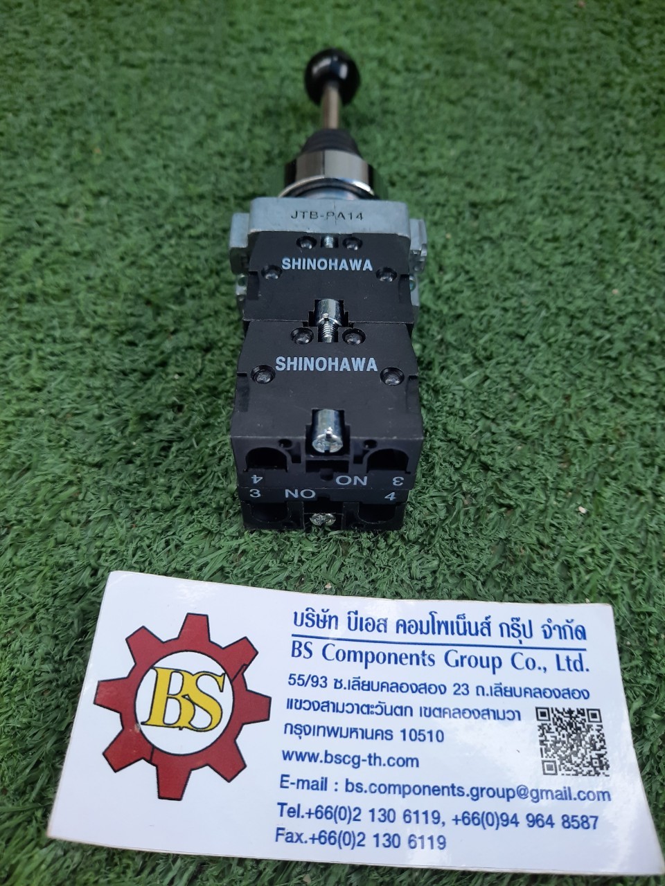 SHINOHAWA : สวิทช์โยก 4 ทาง 4 No. Dia. 22 mm. JTB-PA24 (PA44) (โยกเด้งคืน) SN404