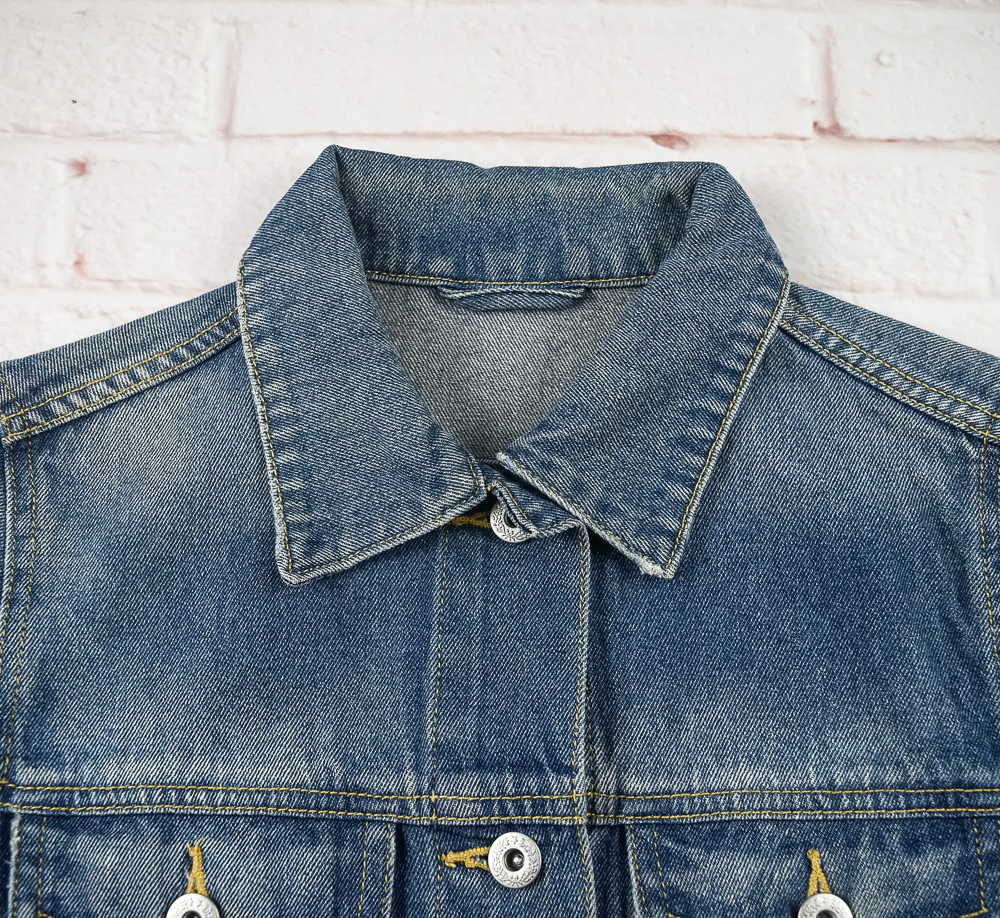 GUแท้ รอบอก 36 เสื้อแจ็คเก็ตยีนส์ ผู้หญิง จียู สียีนส์ เสื้อแขนยาว เนื้อผ้าดี