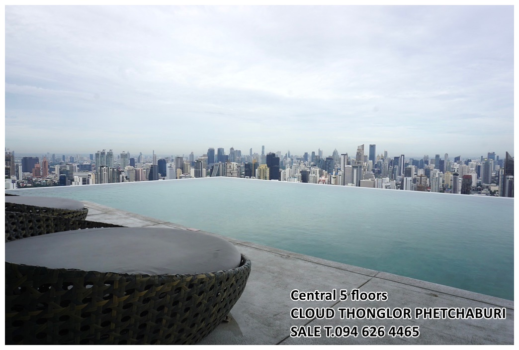 SALE CLOUD THONGLOR PHETCHABURI Cloud ทองหล่อ-เพชรบุรี 2 bed 53.68 ตร.ม. Built-in furniture ชั้น 17