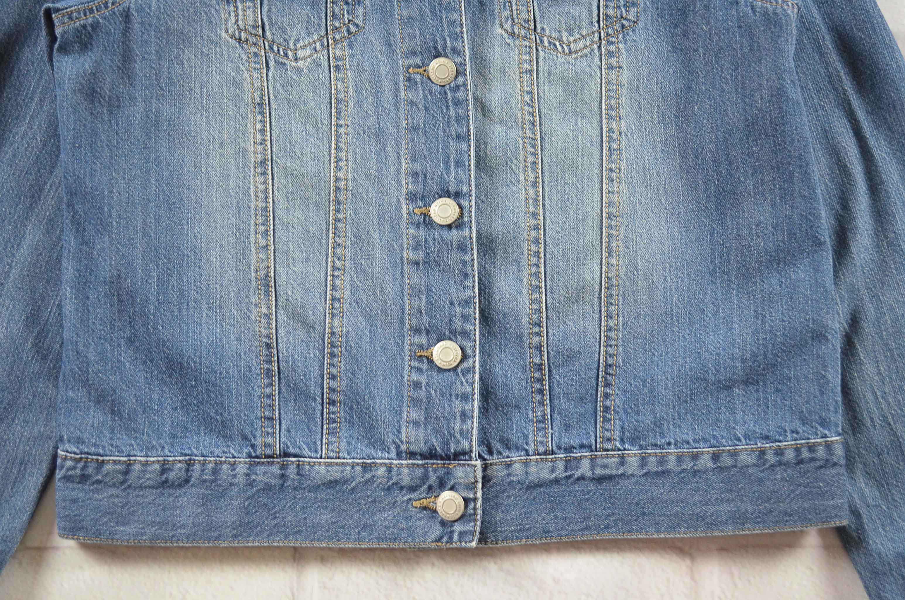 SKY BOMBER อกจริง38' (M) เสื้อแจ็คเก็ตยีนส์ เสื้อยีนส์แขนยาวหญิงชาย ผ้านุ่มใส่สบายไม่แข็ง