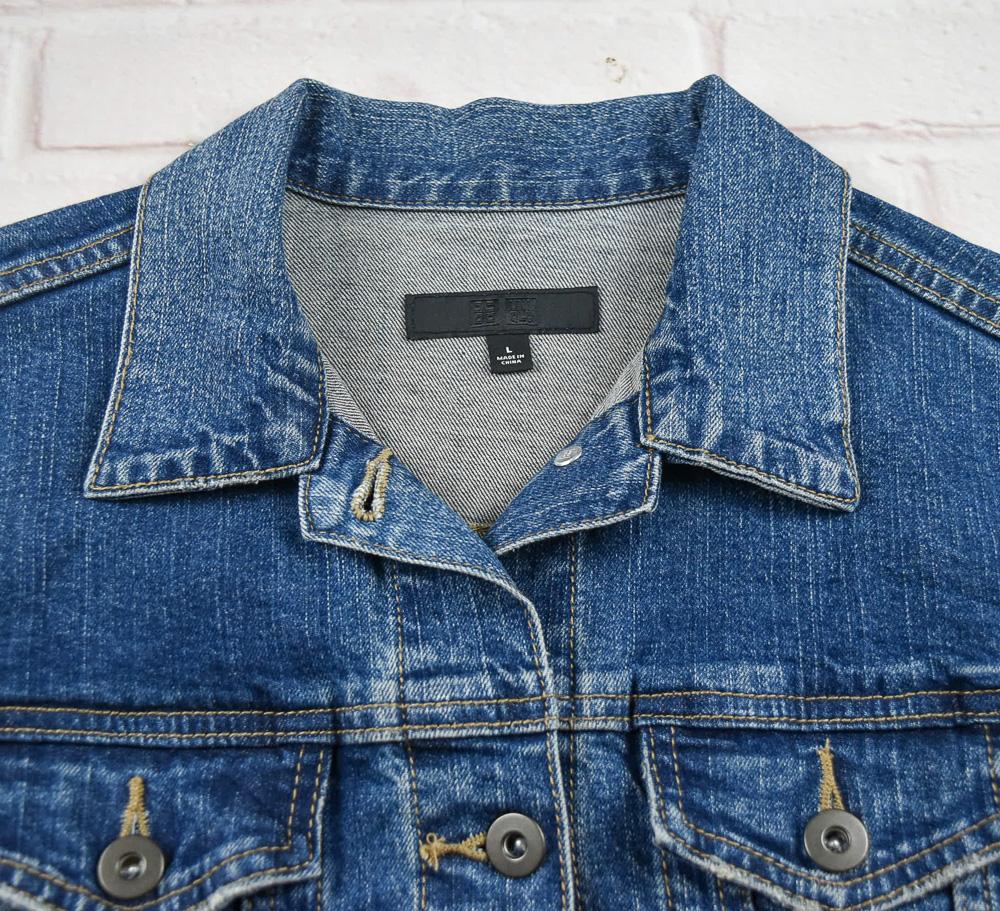 UNIQLO®แท้ อก 37 เสื้อแจ็คเก็ตยีนส์หญิง ยูนิโคล่ สียีนส์ เสื้อแขนยาว เนื้อผ้าดี