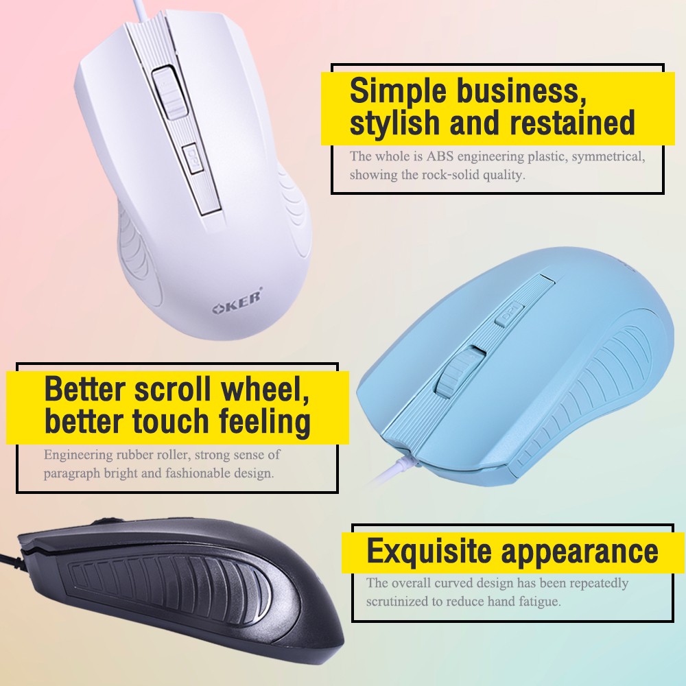 M217 OKER MOUSE USB LED 2400DPI SKU-02943