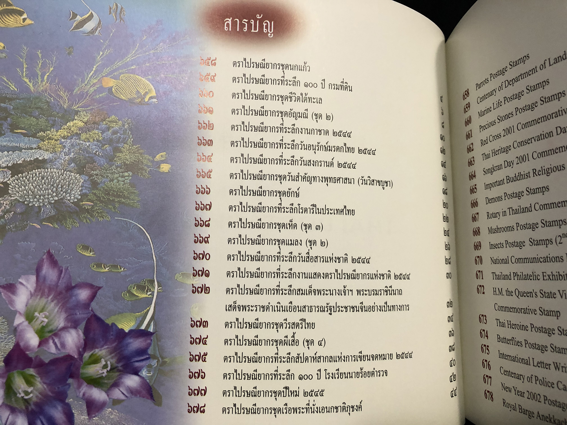 สมุดตราไปรษณียากรไทยประจำปี 2544