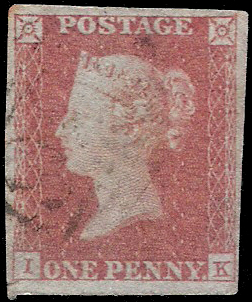 1841 No.3 Red Imperf