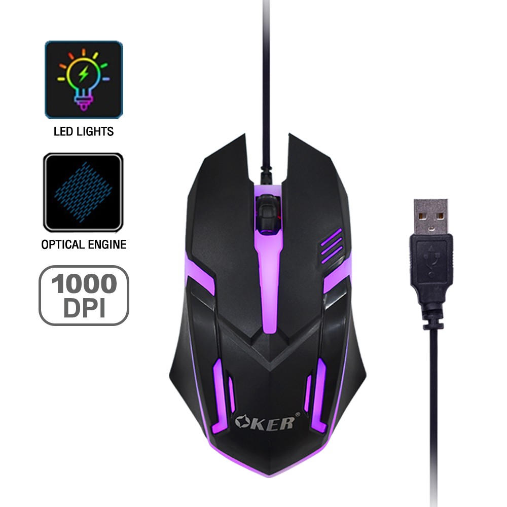 OP-167 OKER MOUSE USB LED 1000DPI SKU-02941