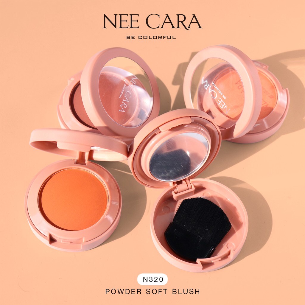 Nee Cara นีคาร่า Powder Soft Blush N320 9กรัม ปัดแก้ม บลัชออน นีคาร่า