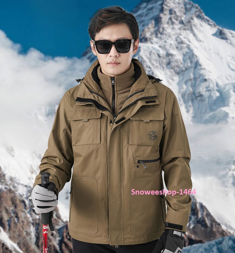 แจ็คเก็ตผู้ชายเสื้อผ้าใส่ไปหิมะซับขนแกะด้านในอีกตัว มาพร้อมฟังก์ชั่นครบจบในตัวเดียว กันหนาว กันลม กันหยดน้ำ ใส่เล่นสกีกันหนาวติดลบ มี 4 สี M ถึง 5XL
