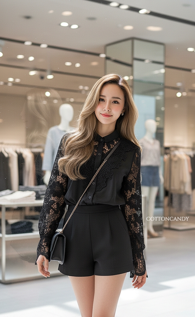 Tag#cottoncandy เสื้อดีเทลแต่งลูกไม้ฉลุ รุ่นนี้งานนำเข้าเกรดดีพรีเมี่ยม แพทเทิลนี้ใส่สวยหรูแน่นอนคร่าาาาา