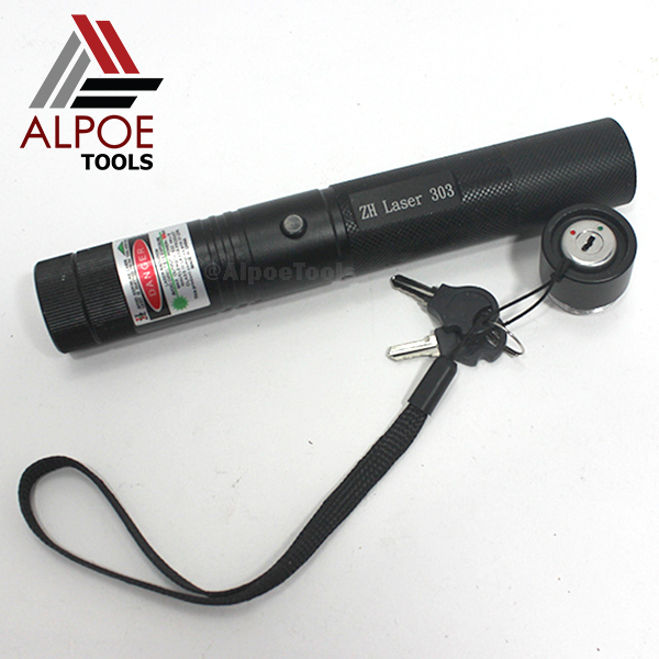 เลเซอร์แรงสูง (แสงสีเขียว / แสงสีแดง) มีตัวล็อค พร้อมอุปกรณ์ชาร์จ รุ่น Laser303