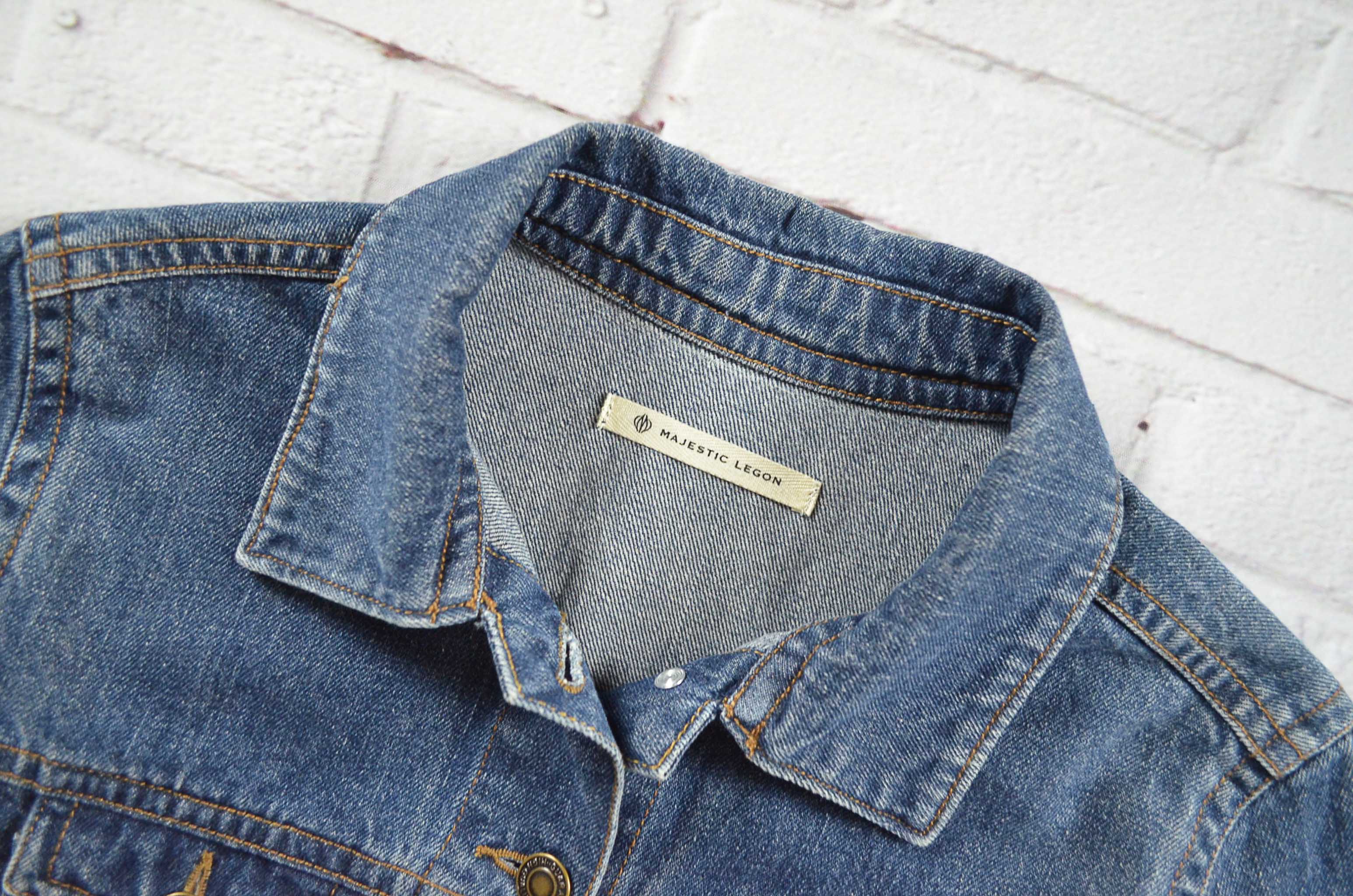 MAJESTIC LEGON อกจริง35' (S) เสื้อแจ็คเก็ตยีนส์ เสื้อยีนส์แขนยาวหญิงชาย เนื้อผ้านุ่ม สภาพสวยใส่สบาย