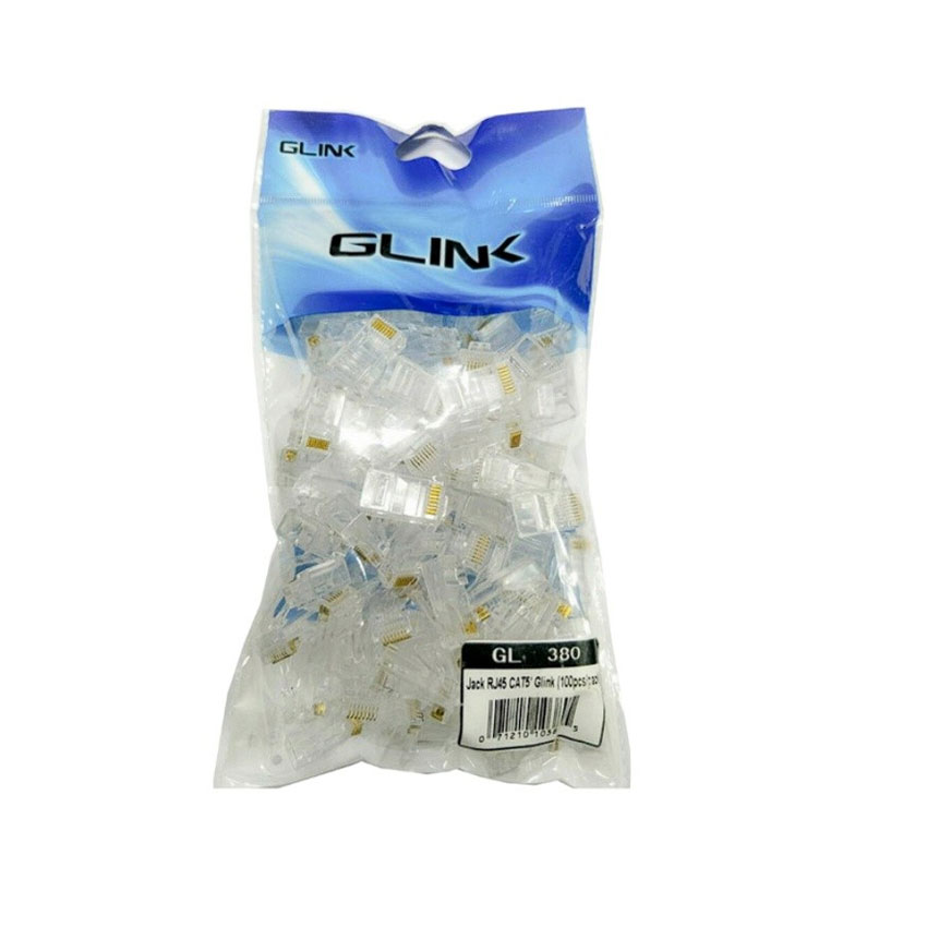 GLINK GL-380 JACK RJ45 CAT5 GLINK 100/pack หัวใส NW-GO-XX-00016