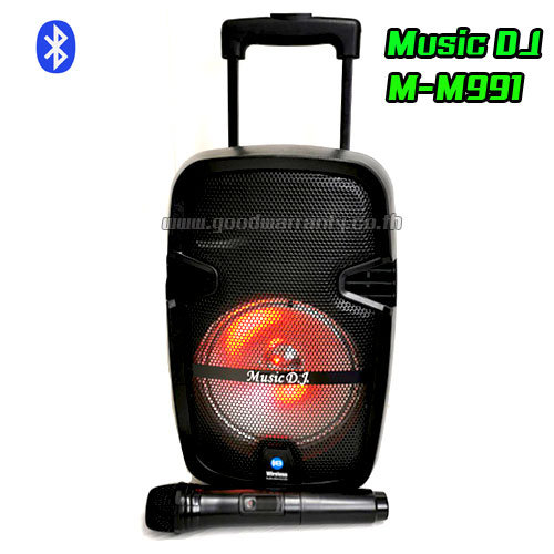 MUSIC DJ M-M991 SPEAKER /3000W.8inch+MIC*1ไร้สาย BLUETOOTH SP-MJ-12-XM991