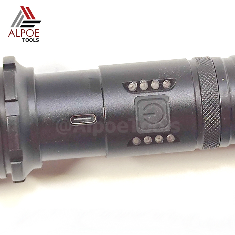 ไฟฉายแรงสูง พร้อมอุปรกรณ์ชาร์จ หลอด T20 มีไฟข้าง ถ่าน 26650 รุ่น JX-2022