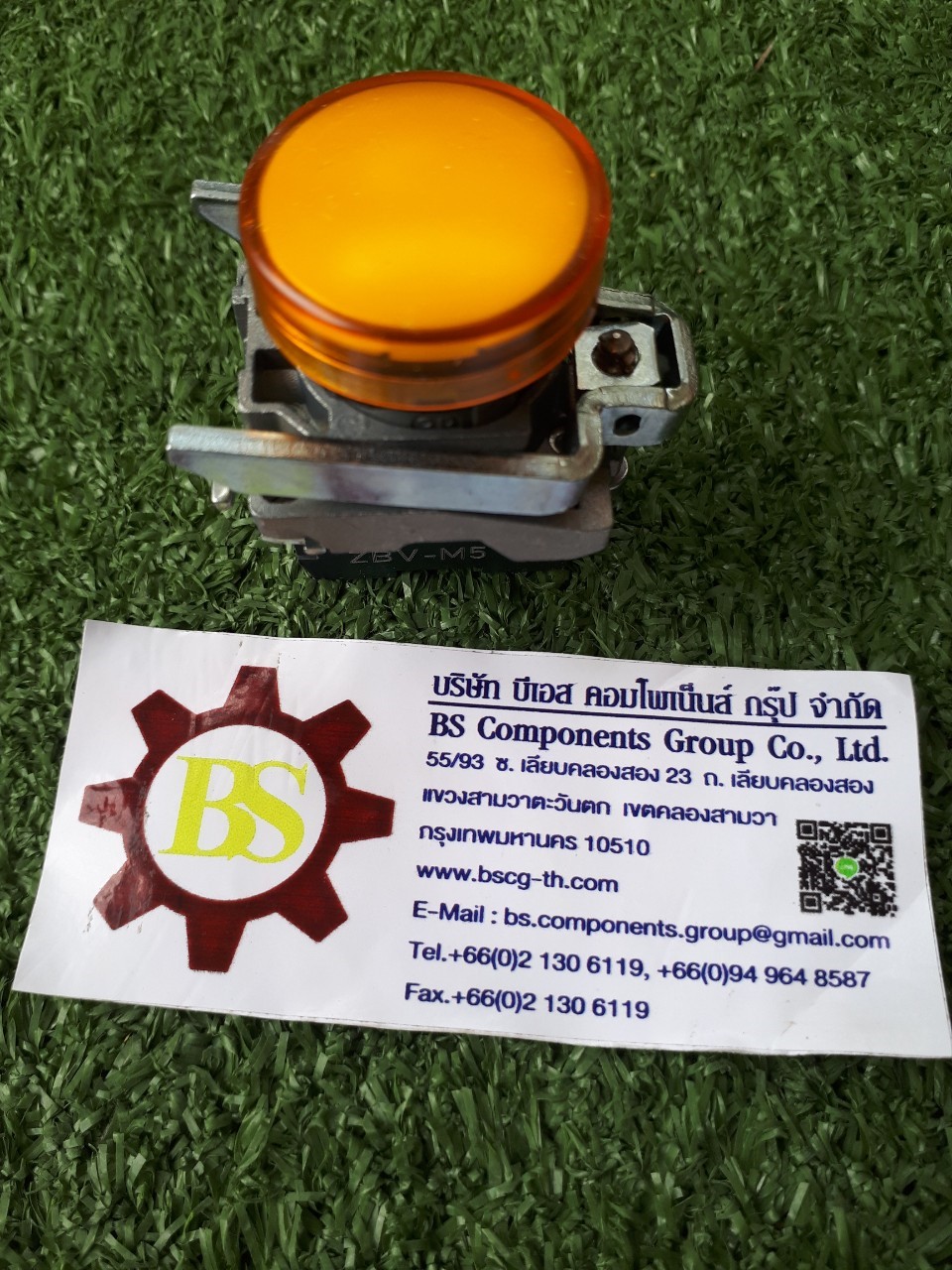 Schneider : PL.22mm. XB4BVM5 LED220VAC เหลือง