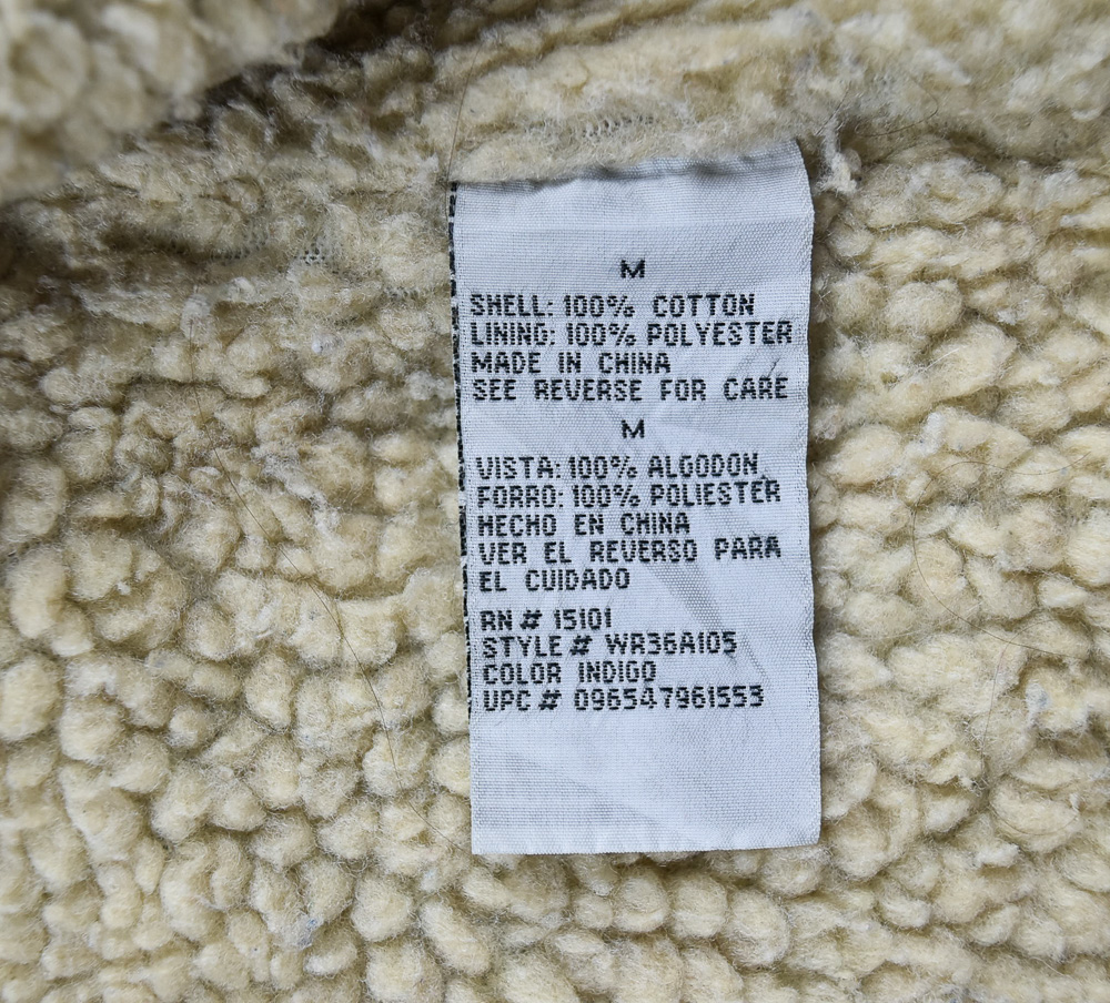 Wrangler®แท้ อก 45 เสื้อยีนส์ เสื้อแจ็คเก็ตยีนส์ ผู้ชาย แรงเลอร์ สียีนส์ บุขน เสื้อแขนยาว เสื้อกั๊ก เนื้อผ้าดี Made in CHINA