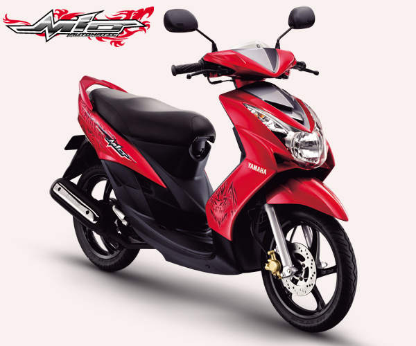 Sticker YAMAHA Mio ปี 2008 รุ่น14 ติดรถสี แดง (เคลือบเงา) สติ๊กเกอร์ ติดรถมอเตอร์ไซค์ ยามาฮ่า มีโอ