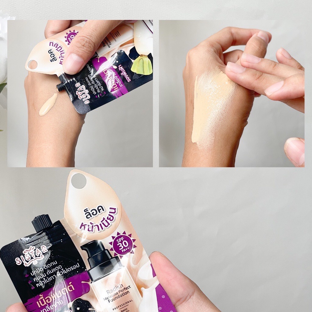 (1ซอง) Sistar Radish Melasma Perfect Foundation ซิสต้าร์รองพื้นฝ้าไชเท้า