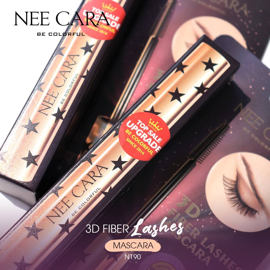 NEE CARA MASCARA 3D ทรีดี ไฟเบอร์ แลช มาสคาร่า 7g ปีดขนตา งอน หนา