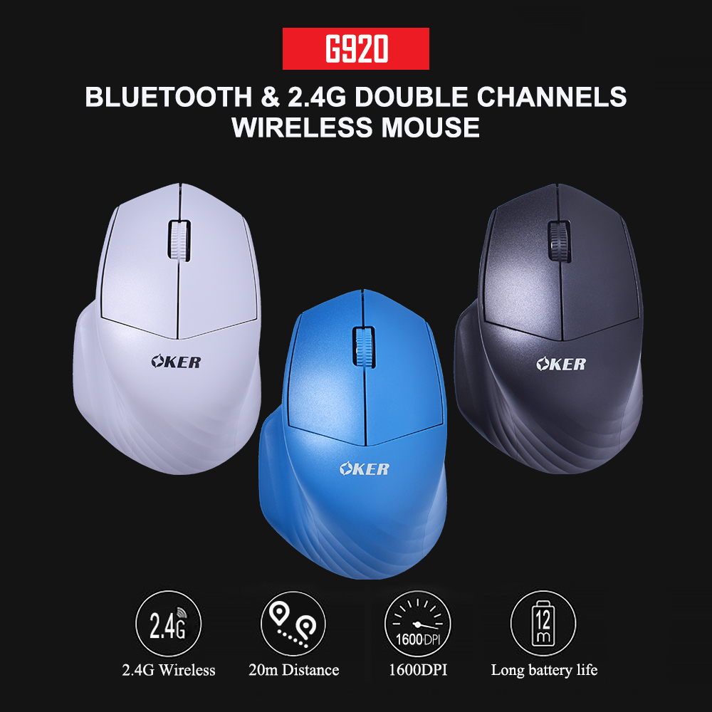 G920 OKER BLUETOOTH & 2.4G WIRELESS MOUSE MO-OK-WL-G920X