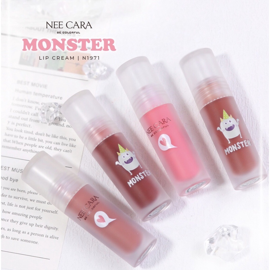 NEE CARA Monster Lip Cream N1971 นีคาร่า มอสเตอร์ ลิป ครีม 3.8กรัม