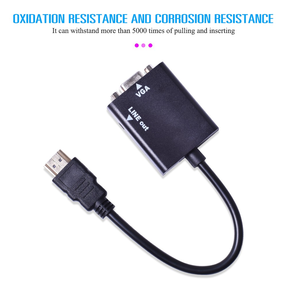 HDV-333 ตัวเเปลง HDMI to VGA Adapter+AUDIO FULL HD CV-GO-XX-HD333