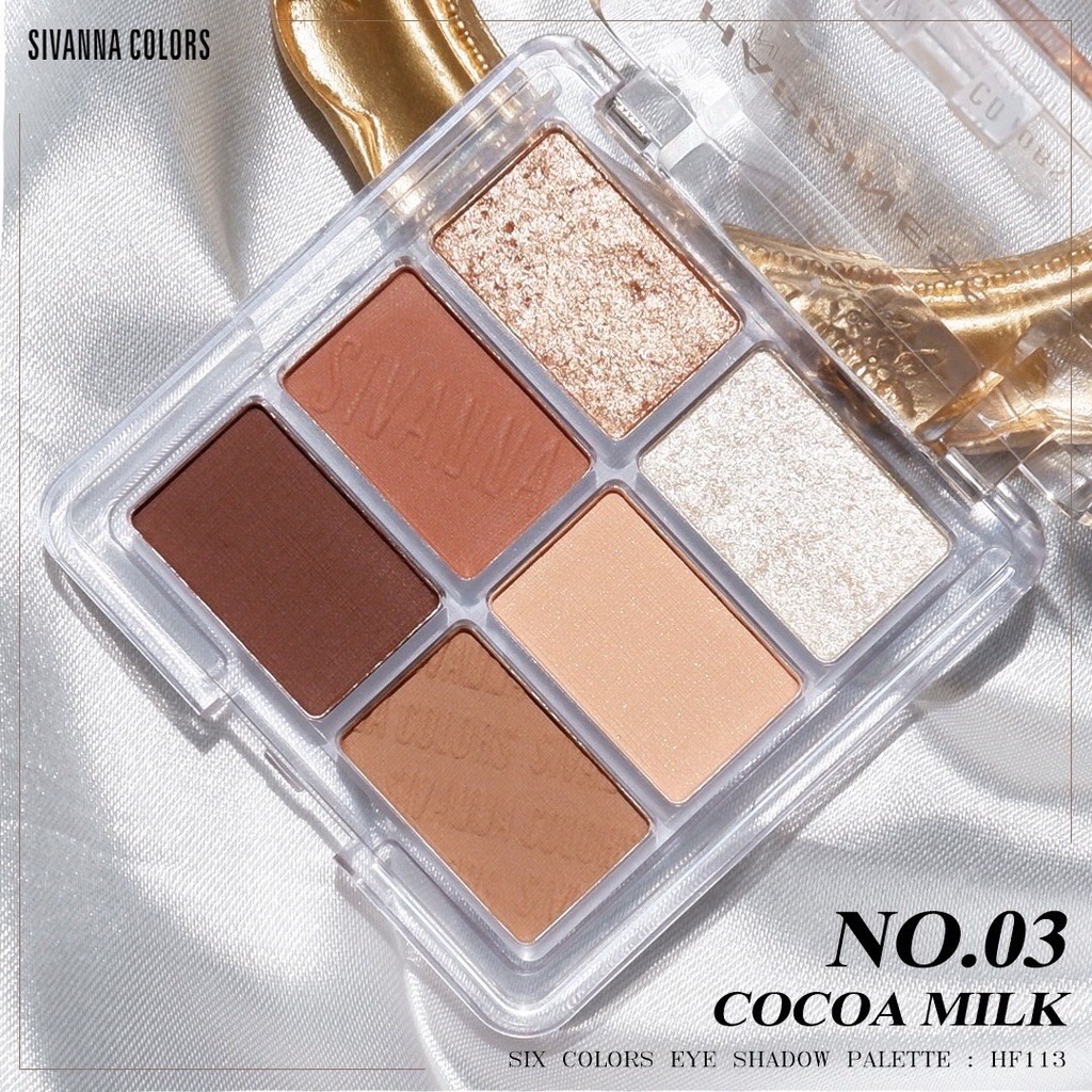 Sivanna Six Colors Eye Shadow Palette HF113 อายแชโดว์ พาเลทท์