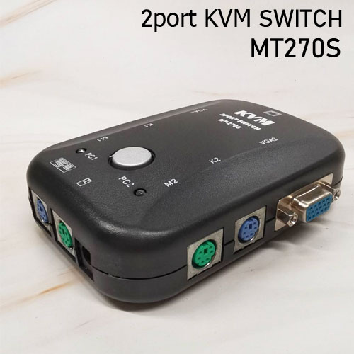 2 PORT KVM SWITCH สำหรับควบคุมจอ1 ตัว และ pc2ตัว SW-GO-XX-KVM01