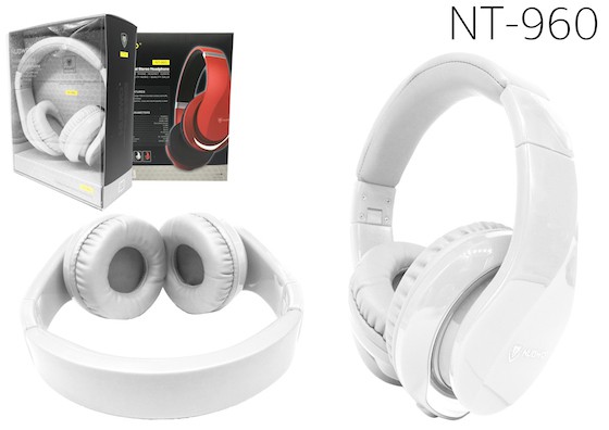 NT-960 NUBWO Headset+Mic SMALL TALK HP-HM-NW-960BL,RE,WH