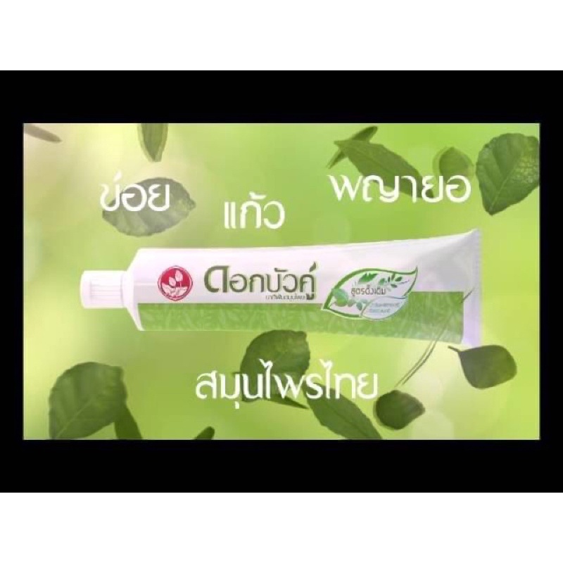ยาสีฟันดอกบัวคู่ 150 g Dokbuaku Original Herbal Toothpaste 150g