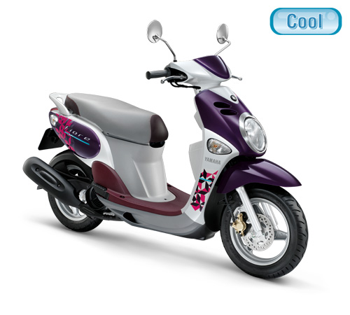 Sticker YAMAHA Fiore ปี 2012 รุ่น5 Cool Mode ติดรถสี ม่วง ขาว(เคลือบเงา) สติ๊กเกอร์ ติดรถมอเตอร์ไซค์ ยามาฮ่า ฟีโอเร่