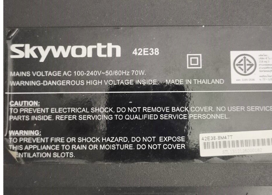 Firmware SKYwort รุ่น 42E38 รหัสเมน OP60(25Q64)