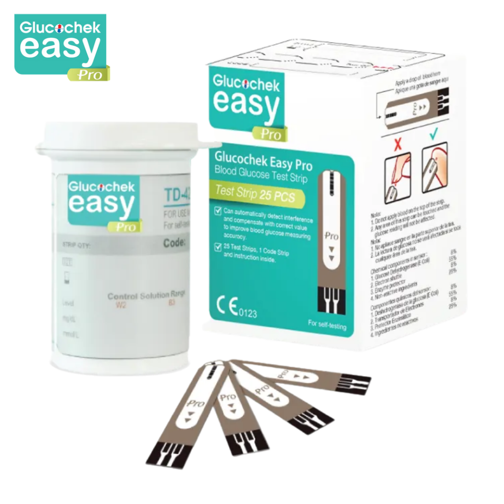 Glucochek Easy Pro แถบตรวจระดับน้ำตาล 25 ชิ้น