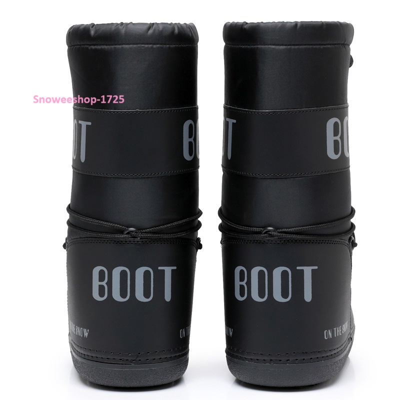รองเท้าสกีแบบคนดัง Snow Boot บูทกันหนาวใส่เล่นสกี หิมะ แบบพื้นหนาอินเทรนด์ บูทสูงกลางน่องรองเท้าบูทสำหรับผู้หญิง ซับในหนากันหนาวติดลบ 40 กันน้ำ กันลื่น มี 3 สี 6 ลายให้เลือก ไซ 35 ถึง 42