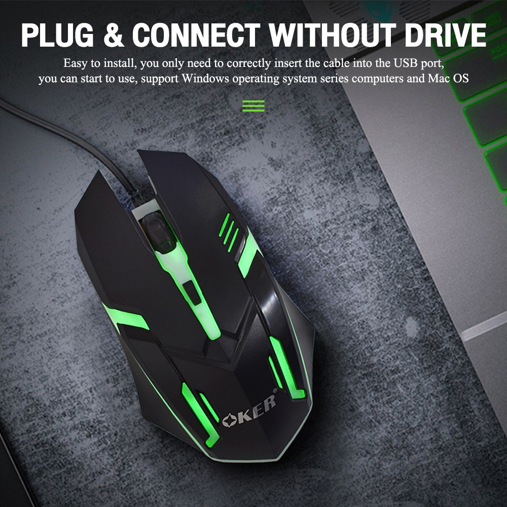 OP-168 OKER MOUSE USB LED 2000DPI SKU-02942