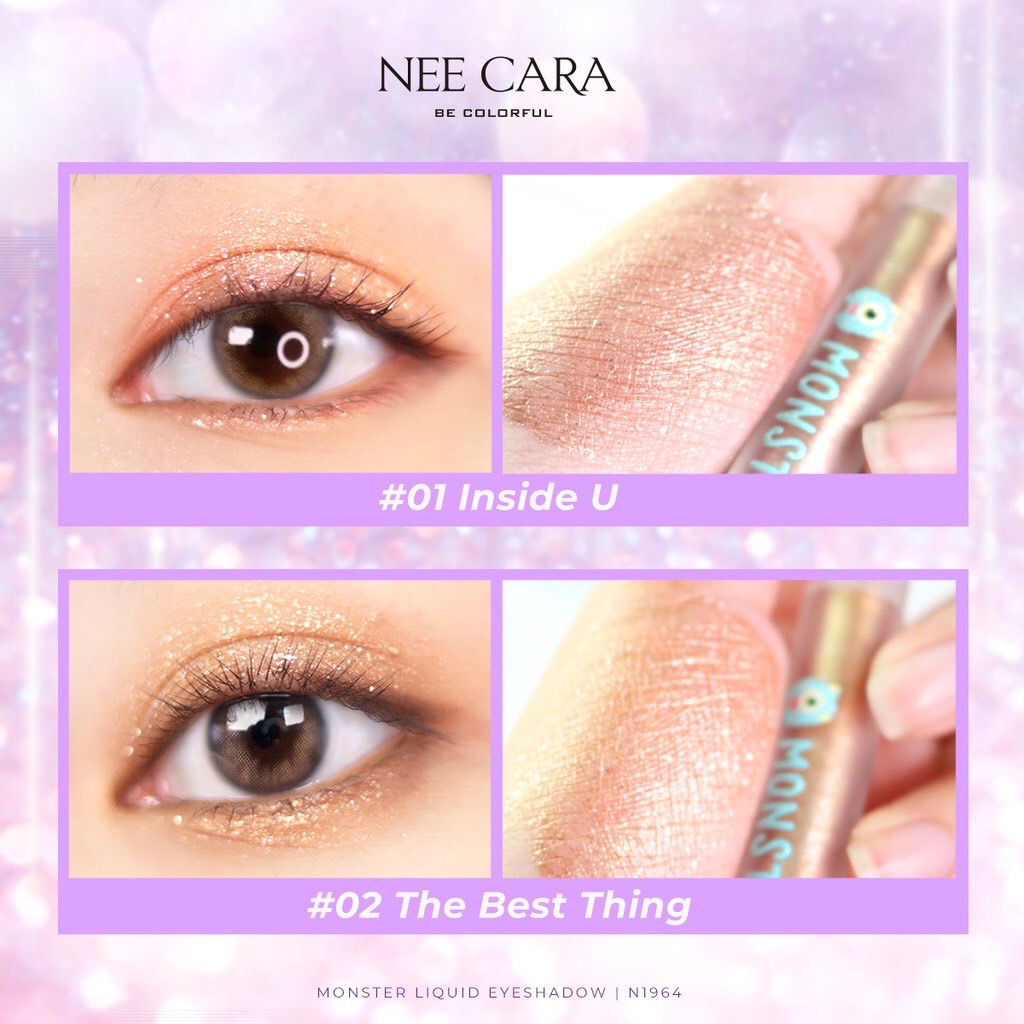 NEE CARA Monster Liquid Eyeshadow N1964 มอนส์เตอร์ ลิควิด อายแชโดว 2.5 กรัม