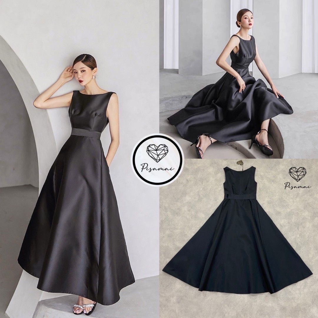 เดรสแขนกุดคอกลมแพทเทิ้นเป๊ะ มาในสีดำกระโปรงบาน ใส่สวยมาก ปังปุริเย้แน่นอนค่า ห้ามพลาด