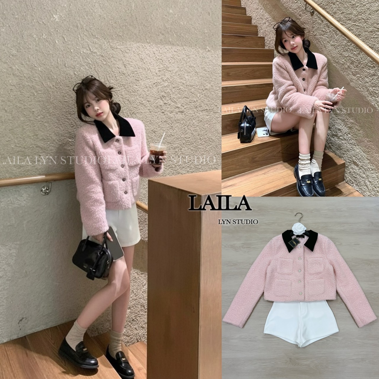 Tag : LAILA Detail: SET เสื้อ+กางเกง งานเสื้อสเวตเตอร์ทรงแขนยาวงานผ้าขนนุ่มๆๆทั้งตัวดีไซน์ด้วยแต่งปกสีดำตัดกับตัวเสื้อดีมากมาในโทรนครีมออฟไวท์/ชมพูและพร้อมกระดุมด้านหน้างานผ้ามีน้ำหนักผ้าสวยมากค่า มาพร้อมกางเกงขาสั้สีแมชสุดๆลุคนี้สวยแพง น่ารักมากๆๆ #byLai